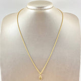 Set Cadena y Dije Lazo + Virgen Milagrosa 1.35gr / Oro 18K (Oferta) *