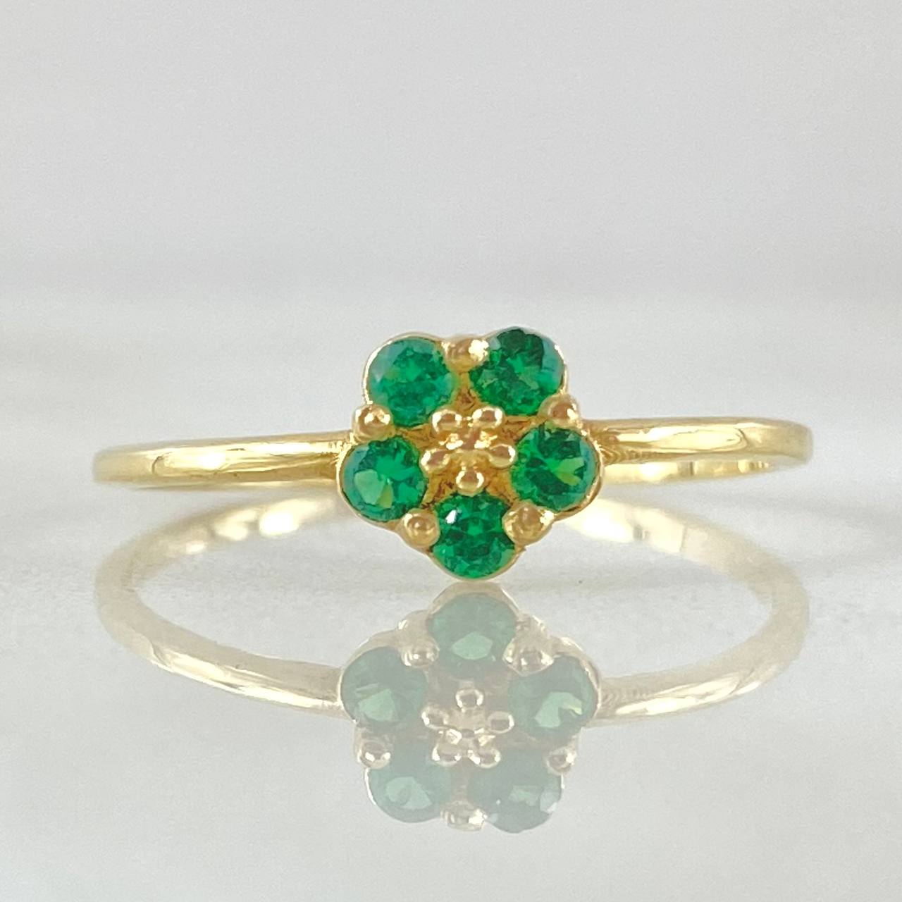 Anillo Flor Sacura 1.2gr / T5 3/4 / Oro 18K -