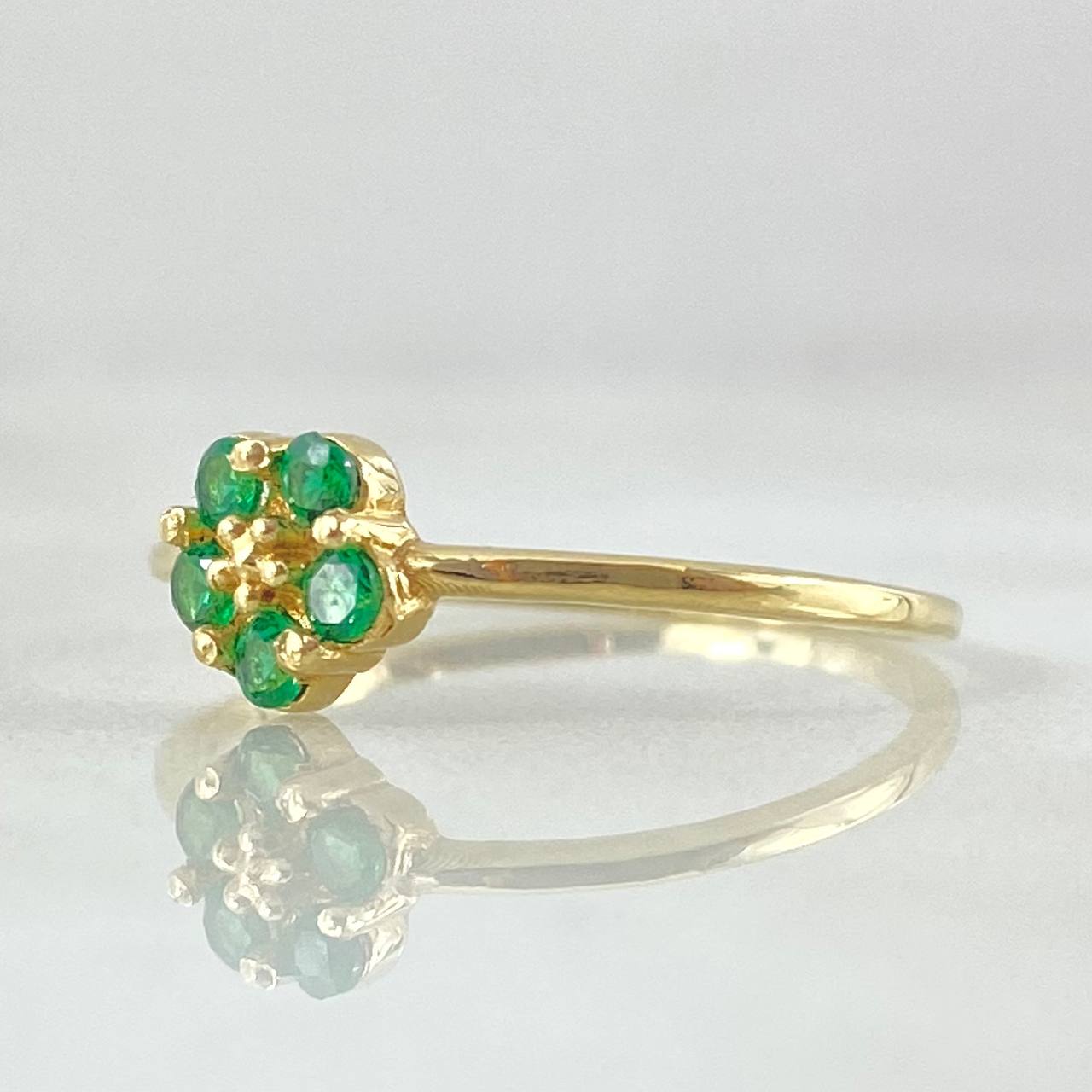Anillo Flor Sacura 1.2gr / T5 3/4 / Oro 18K -