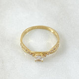 Anillo Solitario Infinito Unilateral 2.1gr / T6 3/4 / Oro 18K -