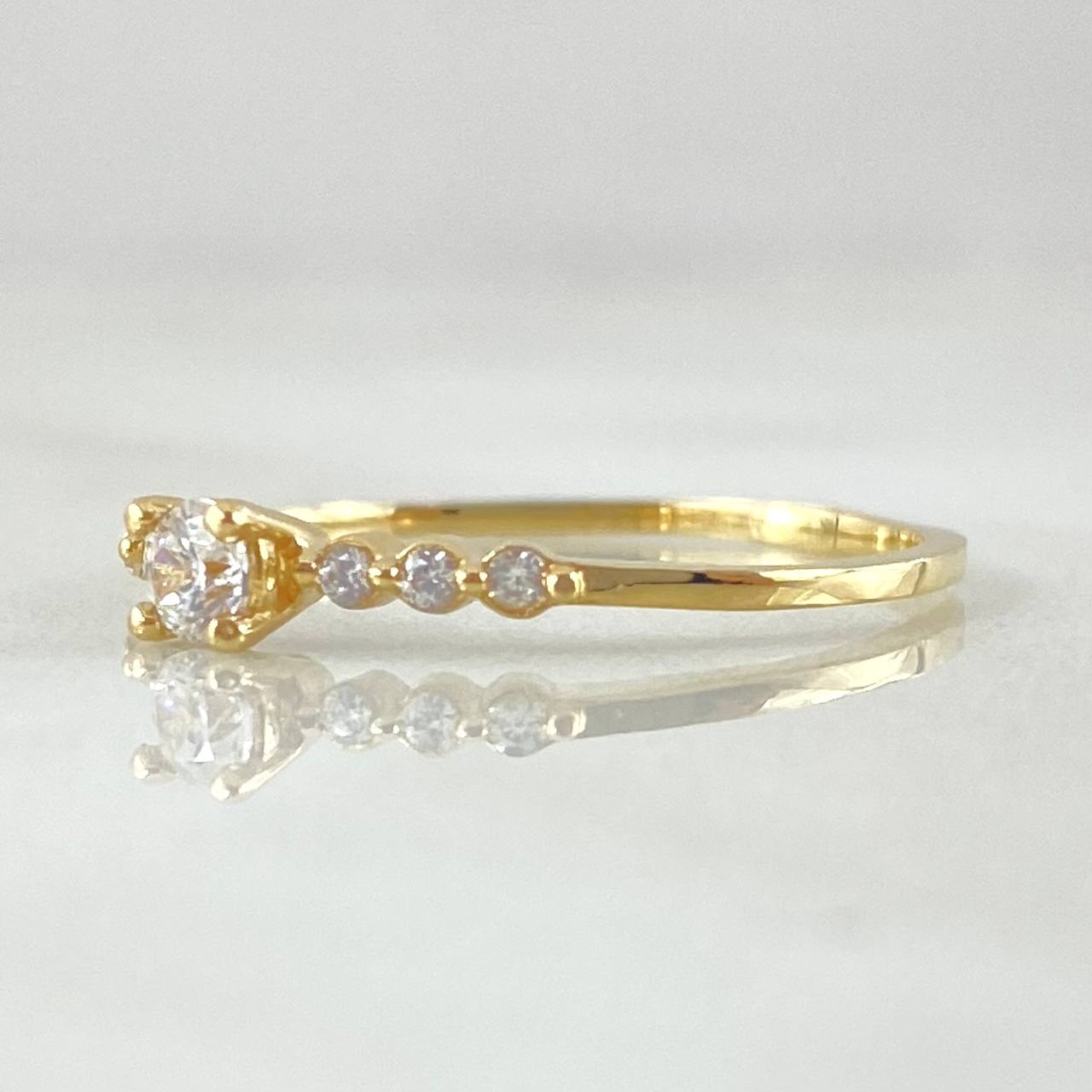 Anillo Solitario Carril Trinity 1.1gr / T5 3/4 / Oro 18K -