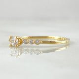 Anillo Solitario Carril Trinity 1.1gr / T5 1/2 / Oro 18K -