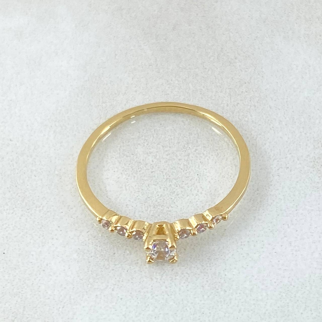 Anillo Solitario Carril Trinity 1.1gr / T5 1/2 / Oro 18K -