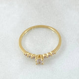 Anillo Solitario Carril Trinity 1.1gr / T5 1/2 / Oro 18K -
