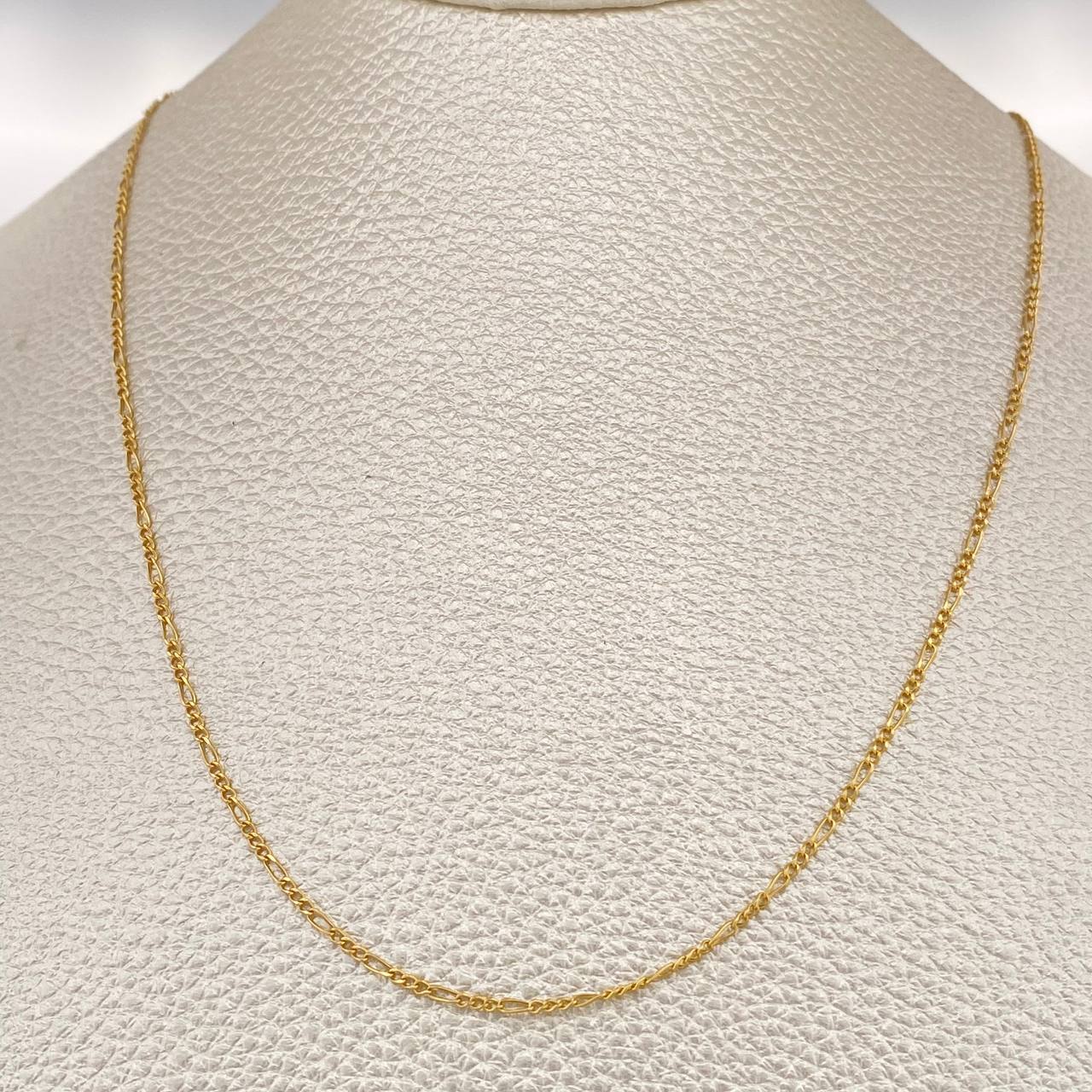 Cadena Figaro 1.05gr / 49.3cm / 1.13mm Oro Amarillo +1 18K $
