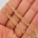 Cadena Cubana 5.05gr / 60.2cm / 3.22mm Oro Amarillo +1 18K $
