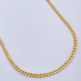 Cadena Cubana 5.05gr / 60.2cm / 3.22mm Oro Amarillo +1 18K $