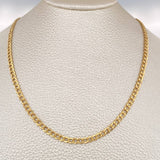 Cadena Cubana 5.05gr / 60.2cm / 3.22mm Oro Amarillo +1 18K $