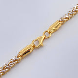 Cadena Franco 12.6gr / 65cm / 2.76mm Dos Oros Amarillo Blanco +3 18K $