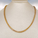 Cadena Franco 12.6gr / 65cm / 2.76mm Dos Oros Amarillo Blanco +3 18K $