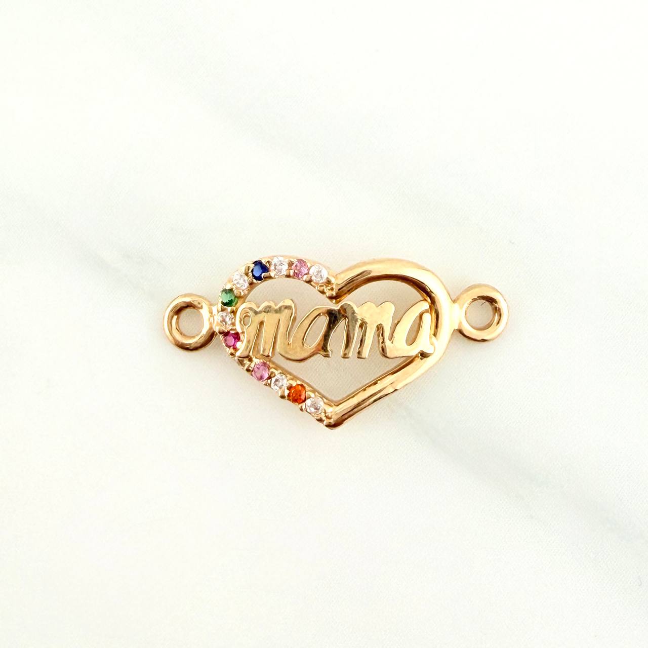 Herraje Corazon Mama 0.95gr / 2cm / Oro Amarillo 18K %