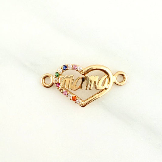 Herraje Corazon Mama 0.95gr / 2cm / Oro Amarillo 18K %