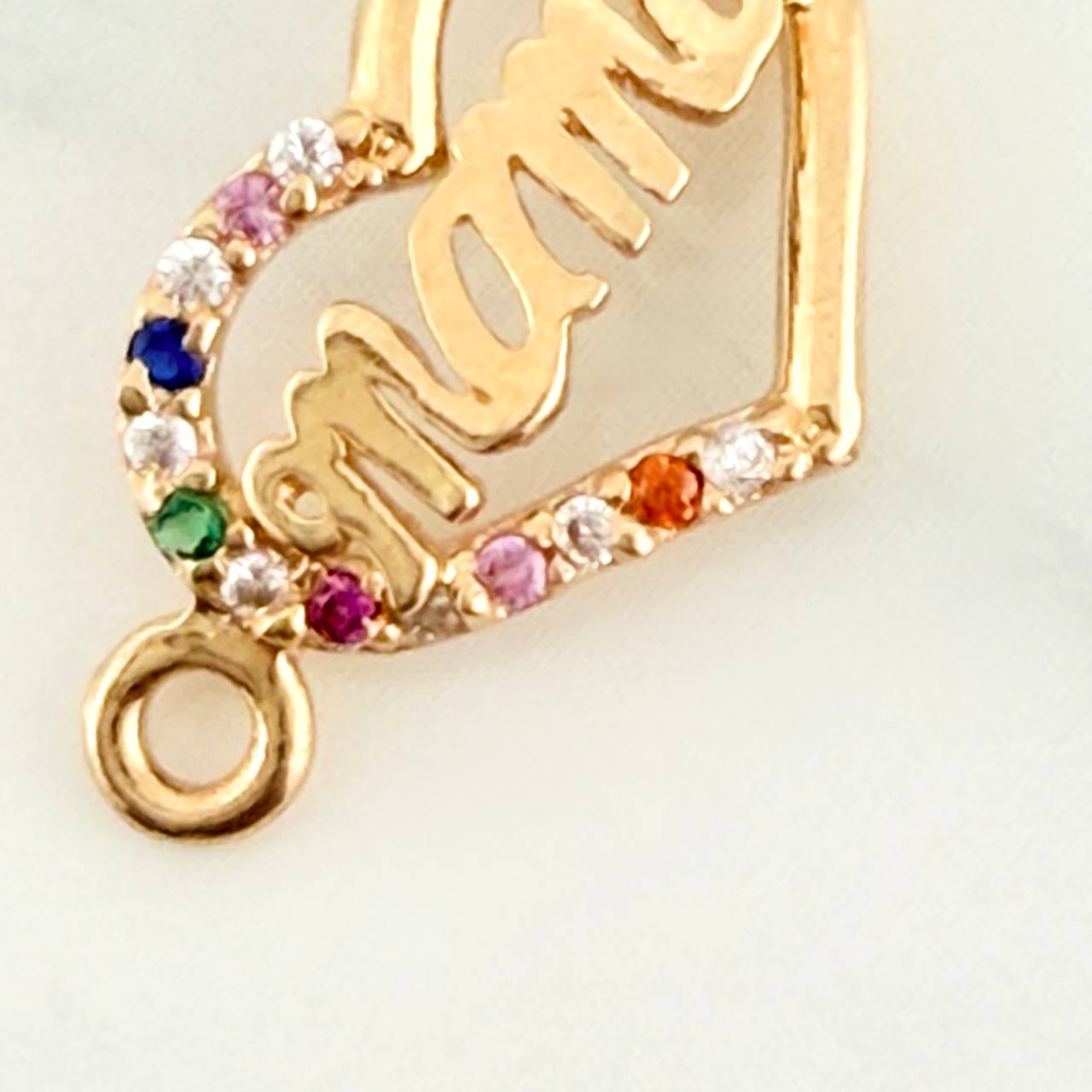 Herraje Corazon Mama 0.95gr / 2cm / Oro Amarillo 18K %
