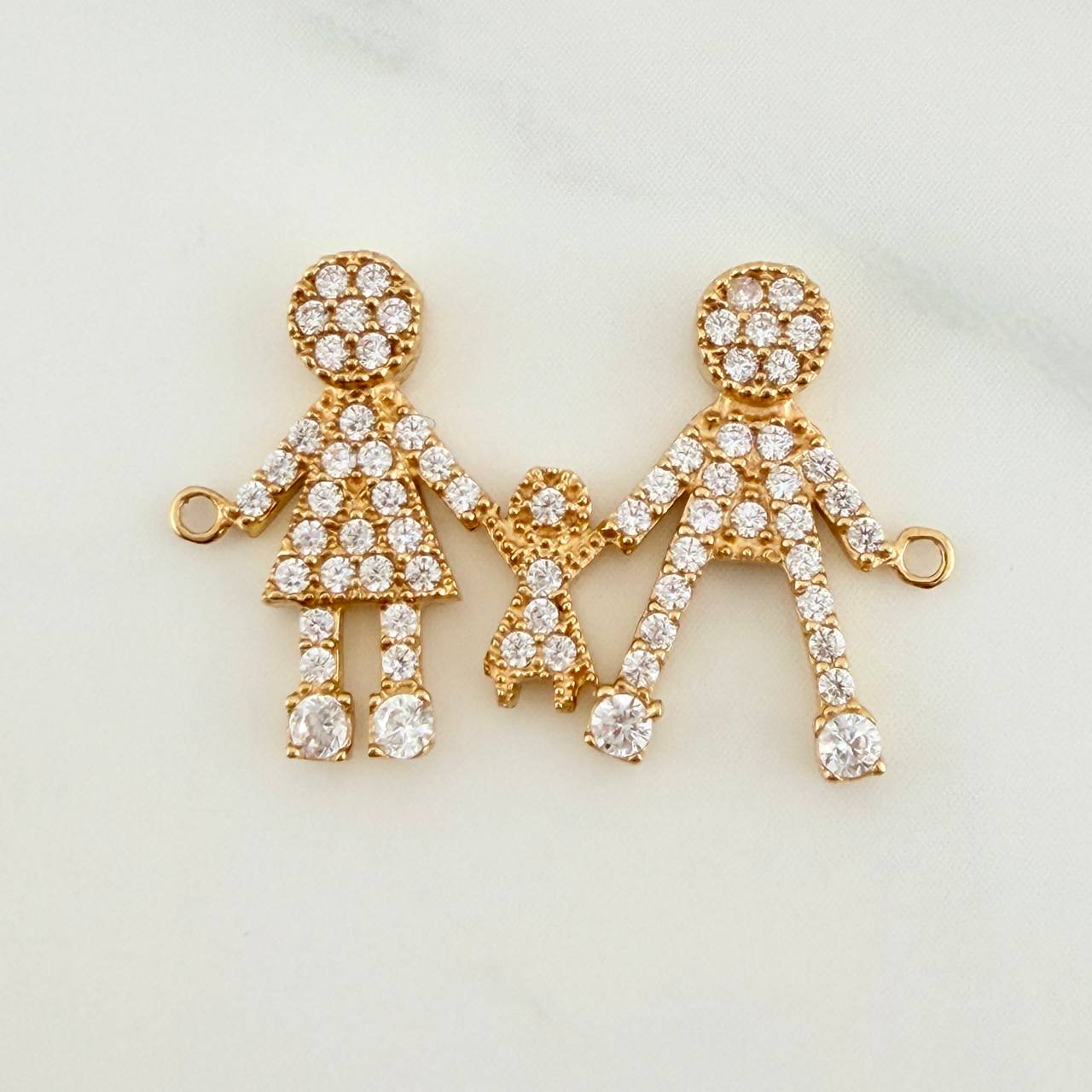 Herraje Familia De Tres 1.6gr / 2.2cm / Oro Amarillo 18K %