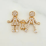 Herraje Familia De Tres 1.6gr / 2.2cm / Oro Amarillo 18K %