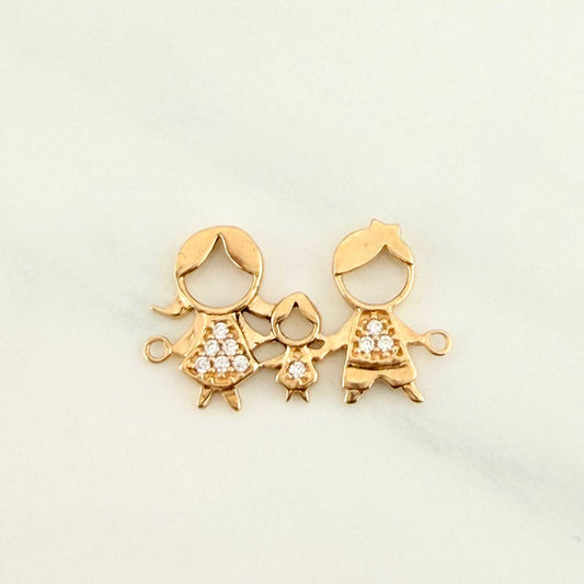 Herraje Familia Silueta 1.05gr / 1.08cm / Oro Amarillo 18K %