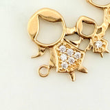 Herraje Familia Silueta 1.05gr / 1.08cm / Oro Amarillo 18K %