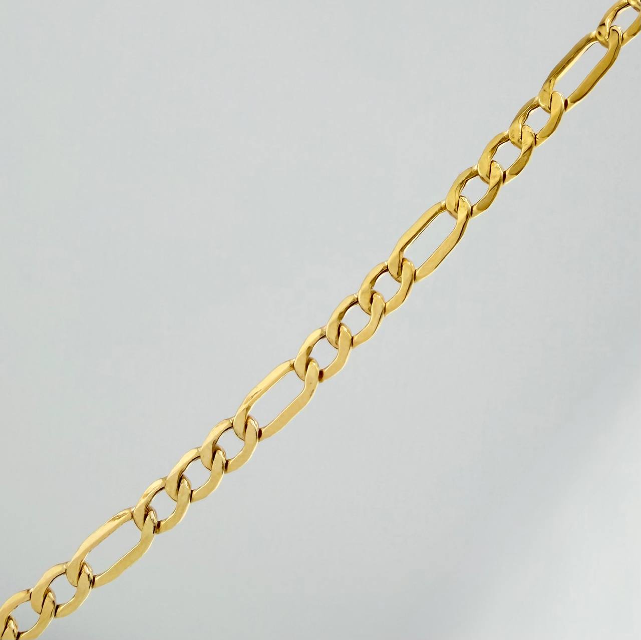 Cadena Figaro 5.8gr / 64.7cm / 3.22mm Oro Amarillo +1 18K $