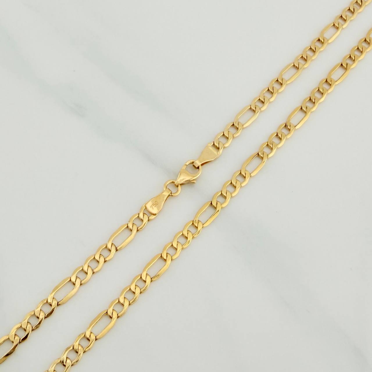 Cadena Figaro 5.8gr / 64.7cm / 3.22mm Oro Amarillo +1 18K $