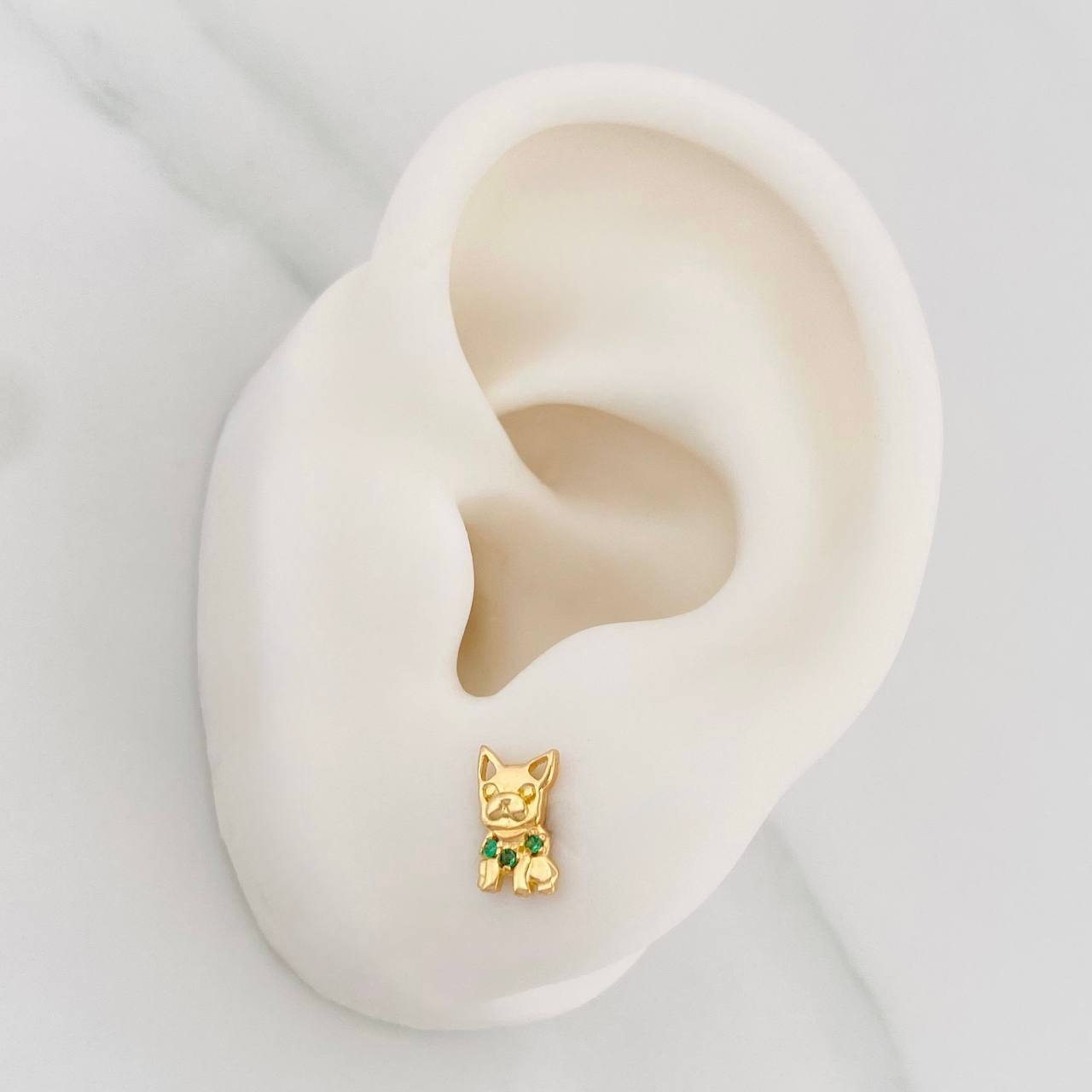 Topos Perro 1.1g / 3.67mm Oro Amarillo 18K