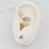 Topos Cuadrado 0.75g / 3.37mm Oro Amarillo 18K