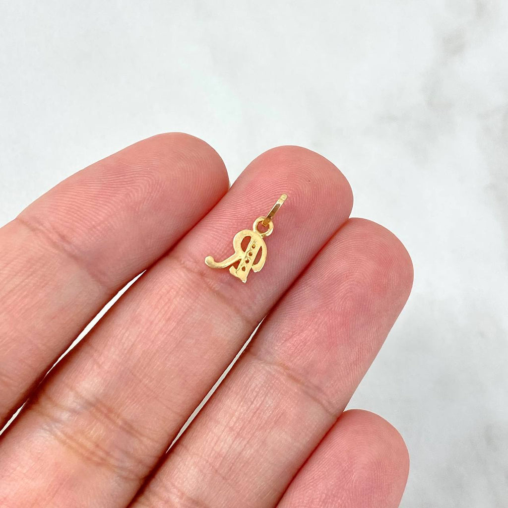 Dije Letra R Cursiva 0,35gr, 18K Oro Nacional – Napoleone Joyas CO