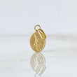 Dije San Miguel Arcangel 0.3gr / 1.4cm-Mate Troquelado Oro Amarillo ©