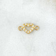Herraje Corazon 0.3gr / 1.1cm / Circones Blancos Oro Amarillo
