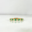 Anillo Segmentos Sumergidos 2.35gr / T7 / Esmeraldas 22pts Oro Amarillo (Joya) ©