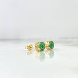Topos Flor Sellada 2.05gr / Esmeraldas 43pts Broche Mariposa Oro Amarillo (Joya) ©