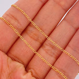 Cadena Figaro 1.1gr / 49.8cm / 1.3mm Oro Amarillo +1 18K $