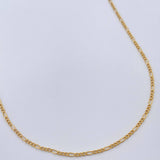Cadena Figaro 1.1gr / 49.8cm / 1.3mm Oro Amarillo +1 18K $