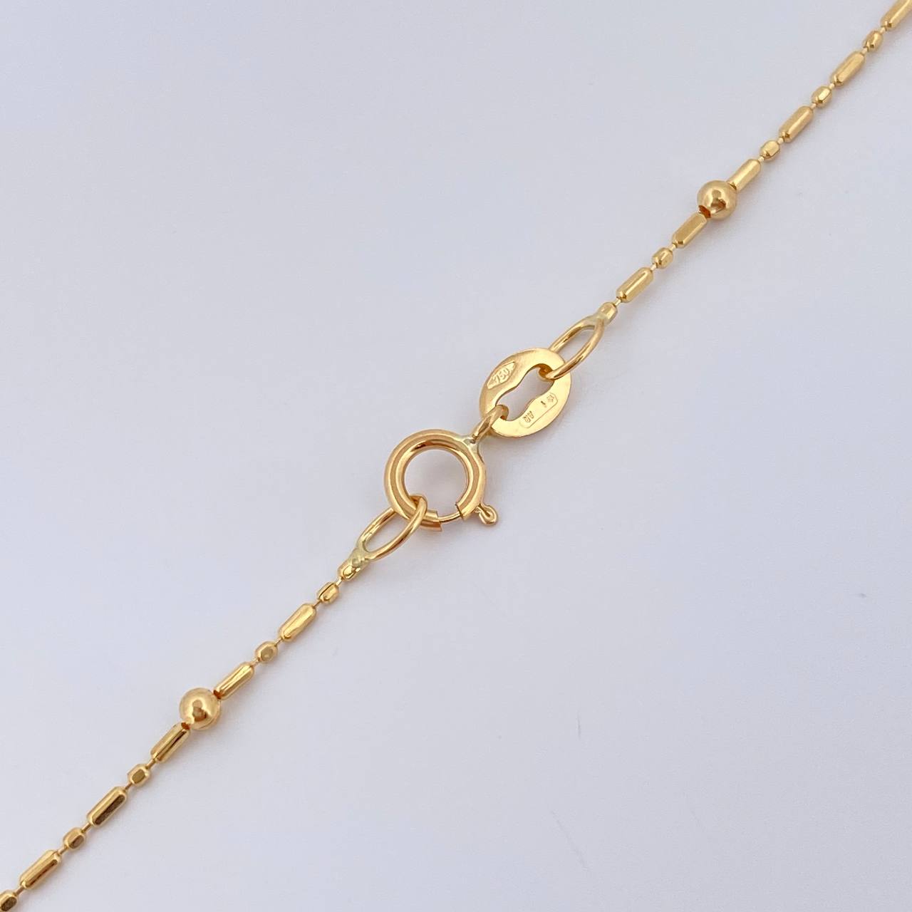 Cadena Morse Esferas 1.95gr / 45.3cm / 2mm Oro Amarillo +3 18K $