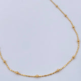 Cadena Morse Esferas 1.95gr / 45.3cm / 2mm Oro Amarillo +3 18K $