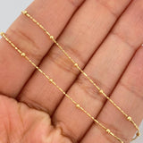 Cadena Morse Esferas 1.95gr / 45.3cm / 2mm Oro Amarillo +3 18K $
