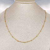Cadena Morse Esferas 1.9gr / 45.2cm / 2mm Oro Amarillo +3 18K $