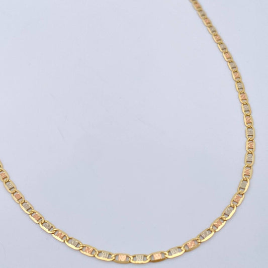 Cadena Escalera Plana 2.75gr / 50.3cm / 1.65mm Tres Oros +3 18K $