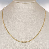 Cadena Escalera Plana 2.75gr / 50.3cm / 1.65mm Tres Oros +3 18K $