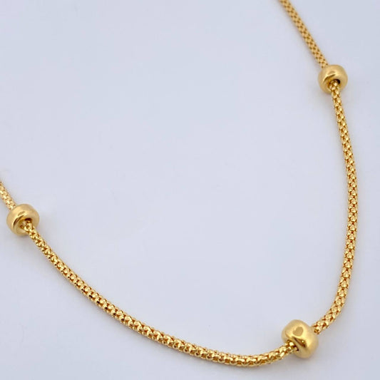 Cadena Cordon Dona 6.35gr / 45.5cm / 1.5mm Oro Amarillo +3 18K $