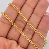 Cadena Roll-on Doble 4.05gr / 50.5cm / 3.21mm Oro Amarillo +3 18K $