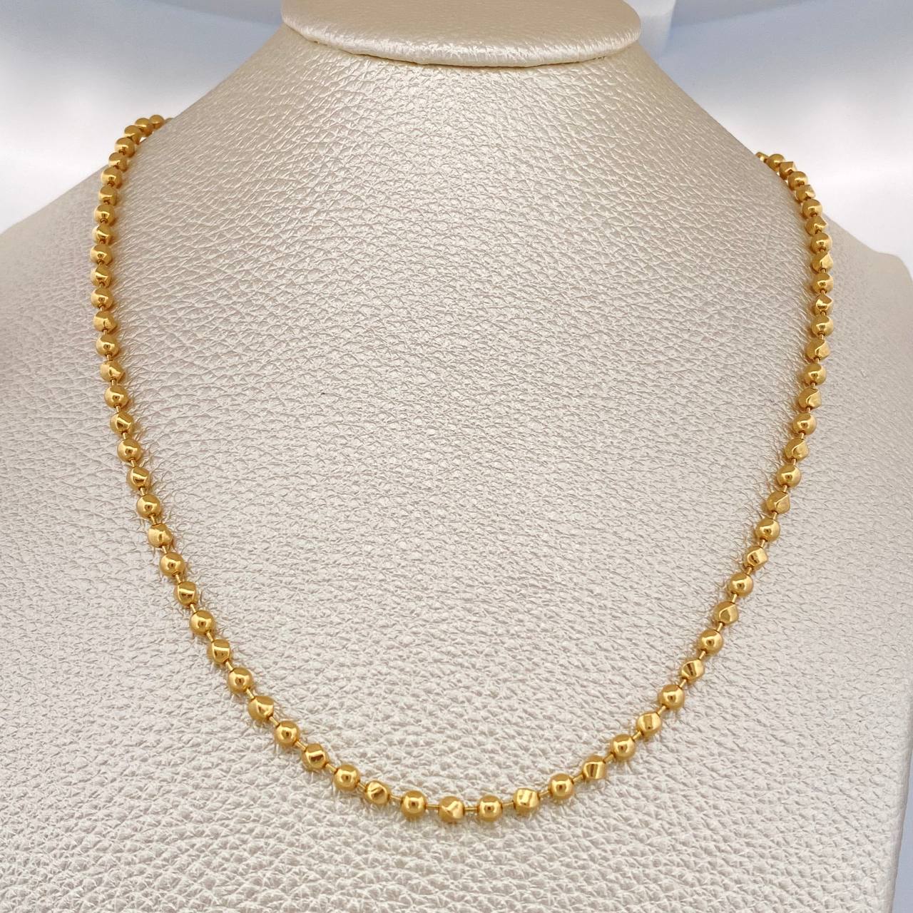 Cadena Militar 14.7gr / 61.8cm / 3mm Oro Amarillo +3 18K $