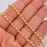 Cadena Militar 14.7gr / 61.8cm / 3mm Oro Amarillo +3 18K $