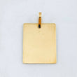 Dije Placa Rectangular 1.6gr / 3cm / Oro Amarillo 18K