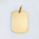 Dije Placa Rectangular Ovalada 1.65gr / 3cm / Oro Amarillo 18K