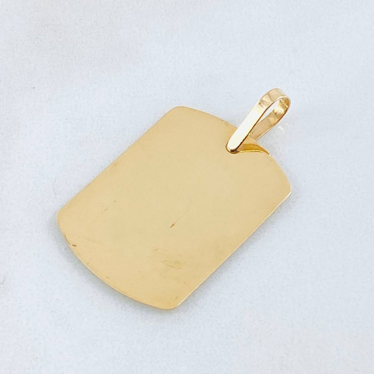 Dije Placa Rectangular Ovalada 1.65gr / 3cm / Oro Amarillo 18K