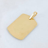 Dije Placa Rectangular Ovalada 1.65gr / 3cm / Oro Amarillo 18K