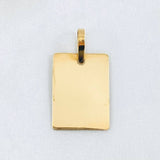 Dije Placa Rectangular 1gr / 2.5cm / Oro Amarillo 18K *