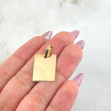Dije Placa Rectangular 1gr / 2.5cm / Oro Amarillo 18K *
