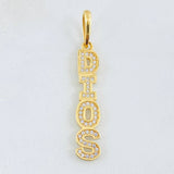 Dije Dios 2.75gr / 4cm / Oro Amarillo 18K