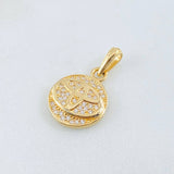 Dije Circulo Marca Automovil 2.35gr / 2.2cm / Oro Amarillo 18K
